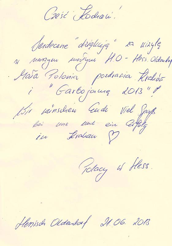 list od Polaków ;-)