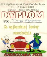 Dyplom - Najstarszy VW zlotu 
