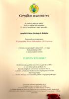 Certyfikat uczestnictwa