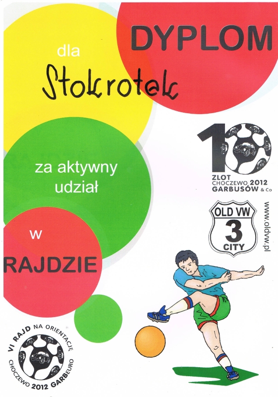 Dyplom za udział w rajdzie