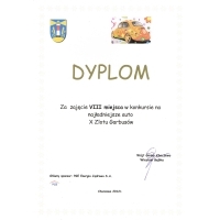Dyplom za jedno z naj VW zlotu
