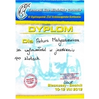 Dyplom dla Artka