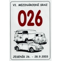 Naklejka NR wjazdowy