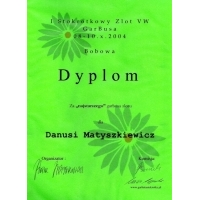 Dyplom - Najstarszy VW zlotu